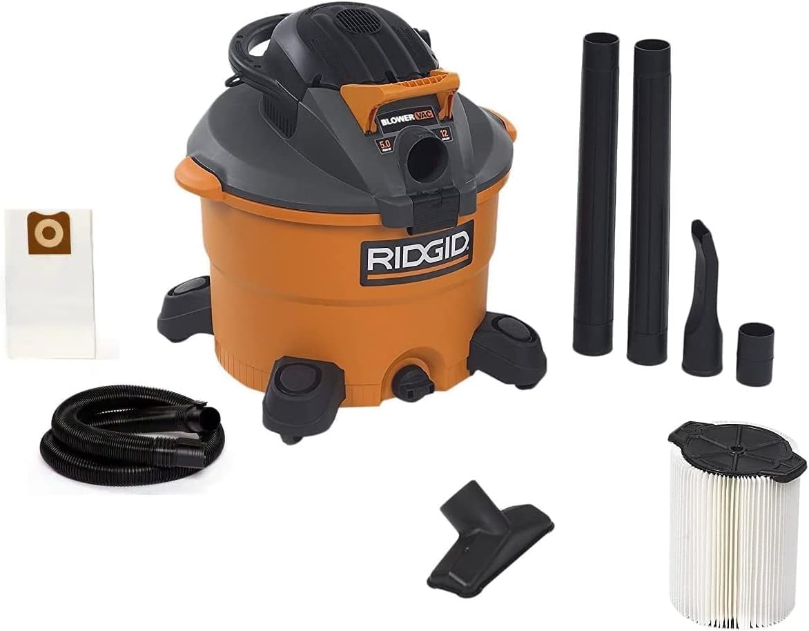 RIDGID 16 Gal. 6.5 Peak HP NXT Wet/Dry Shop Vacuum with Detachable Blower, Filter, Locking Hose and Accessories
